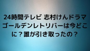 24時間テレビ 志村けんドラマのゴールデンレトリバーは今どこに 知的好奇心の備忘録