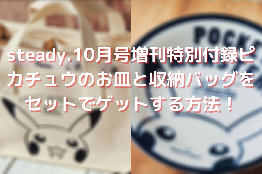 Steady 10月号増刊特別付録ピカチュウのお皿と収納バッグをセットでゲットする方法 知的好奇心の備忘録