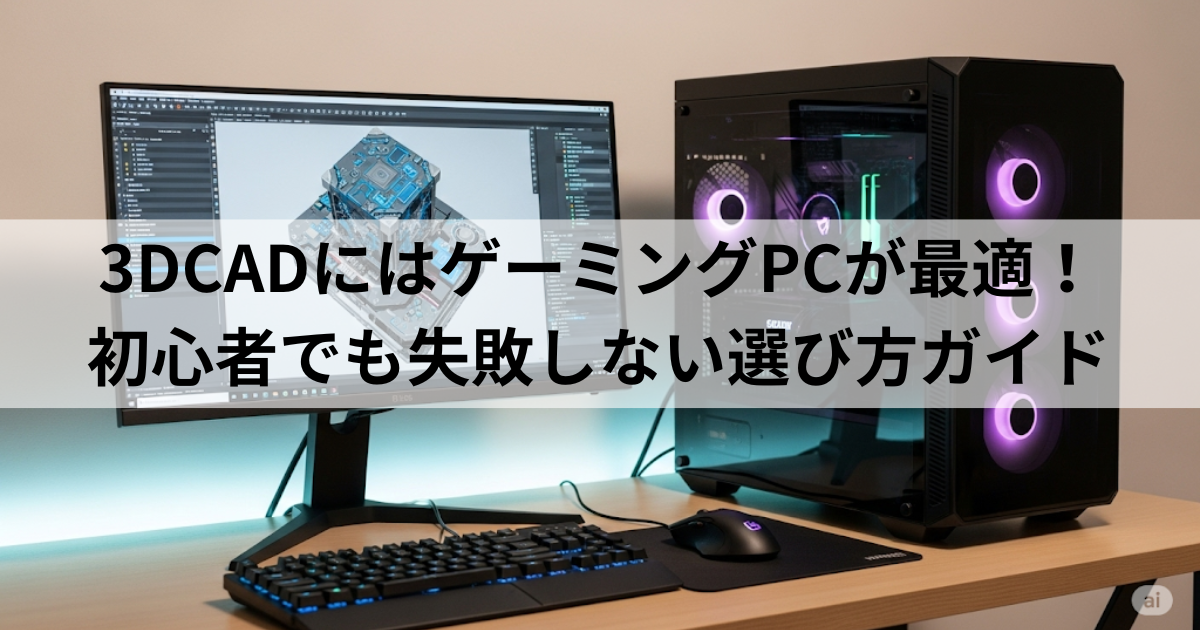 3DCADにはゲーミングPCが最適！初心者でも失敗しない選び方ガイド